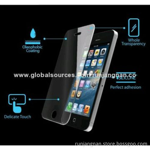 0.3mm Tempered Glass Screen Protector for iPhone 4/4s, HD, 9H, Rounded Borders, Smooth Edge